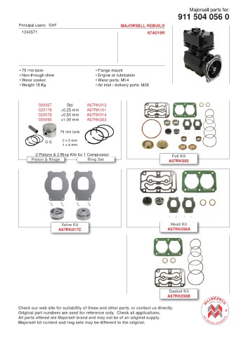 Spare parts cross-references