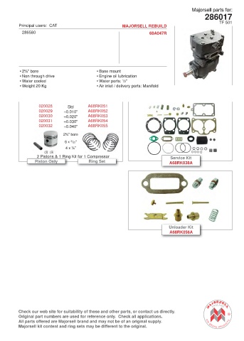 Spare parts cross-references