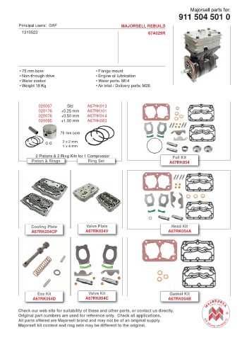 Spare parts cross-references