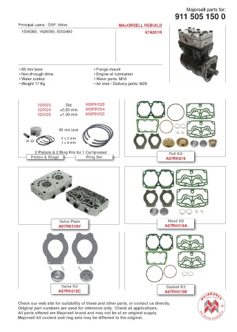 Spare parts cross-references