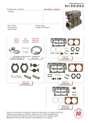 Spare parts cross-references