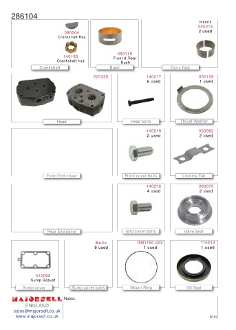 Spare parts cross-references