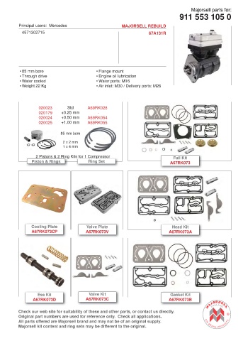 Spare parts cross-references