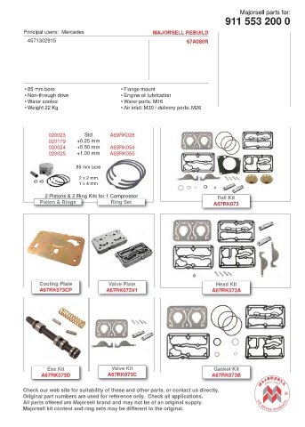 Spare parts cross-references