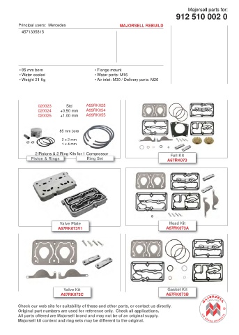 Spare parts cross-references