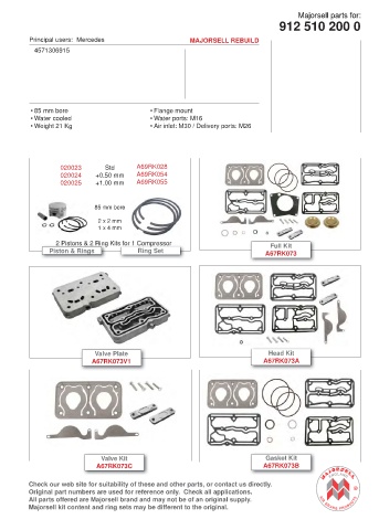 Spare parts cross-references