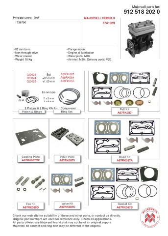 Spare parts cross-references