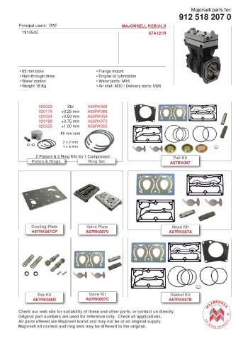 Spare parts cross-references