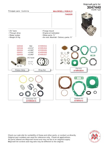 Spare parts cross-references