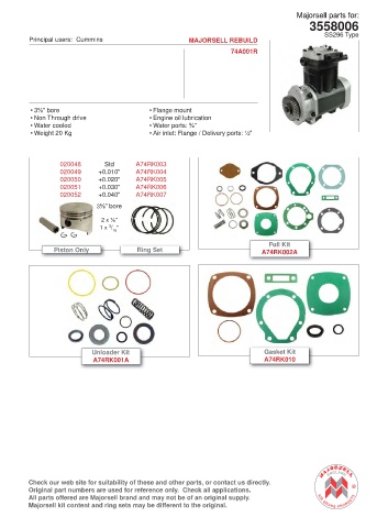 Spare parts cross-references