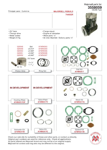 Spare parts cross-references