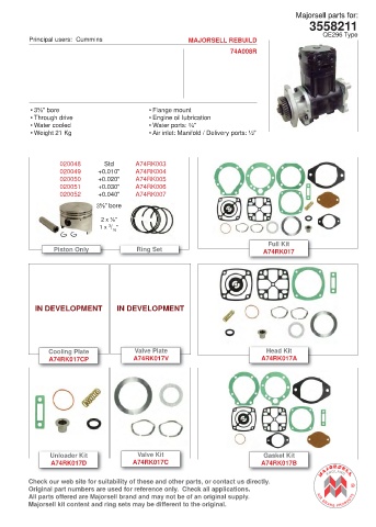 Spare parts cross-references