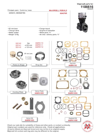 Spare parts cross-references