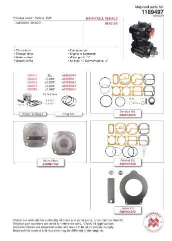 Spare parts cross-references