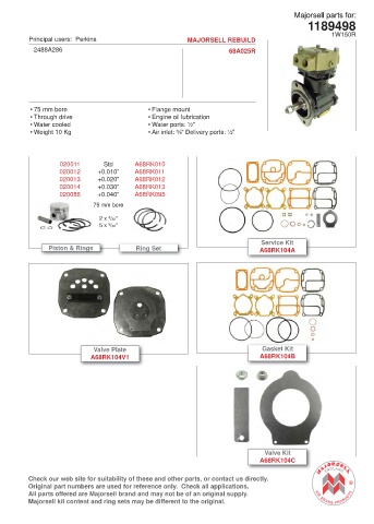 Spare parts cross-references