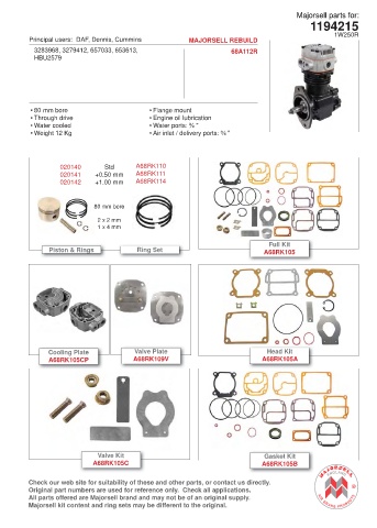 Spare parts cross-references