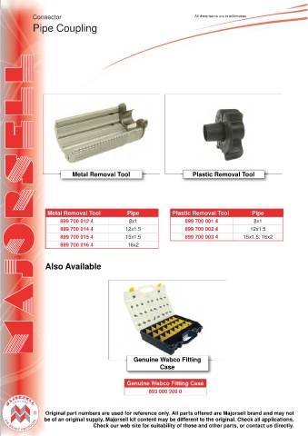 Spare parts cross-references