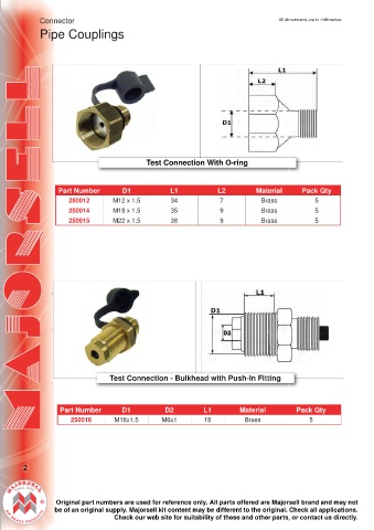 Spare parts cross-references