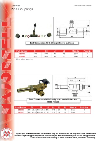 Spare parts cross-references