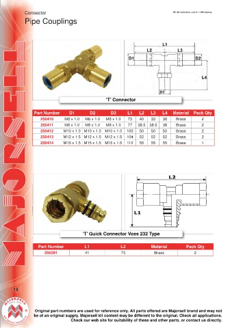 Spare parts cross-references