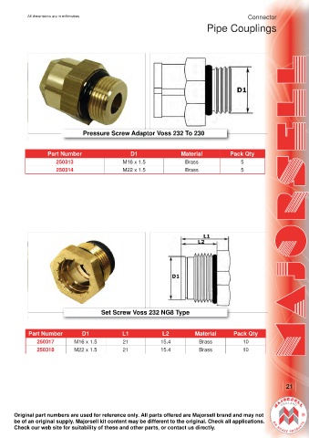 Spare parts cross-references