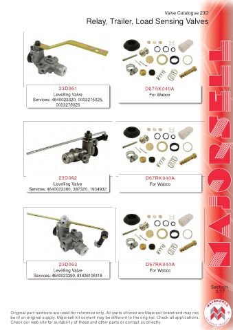 Spare parts cross-references