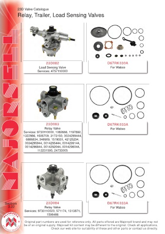 Spare parts cross-references