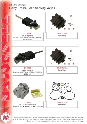 Spare parts cross-references