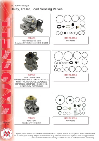 Spare parts cross-references