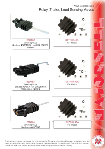 Spare parts cross-references