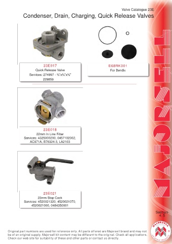 Spare parts cross-references