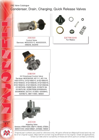 Spare parts cross-references