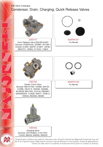 Spare parts cross-references