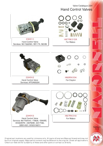 Spare parts cross-references