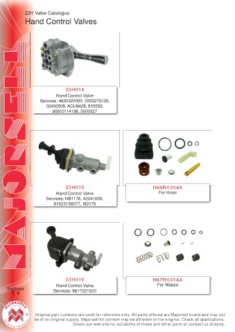 Spare parts cross-references