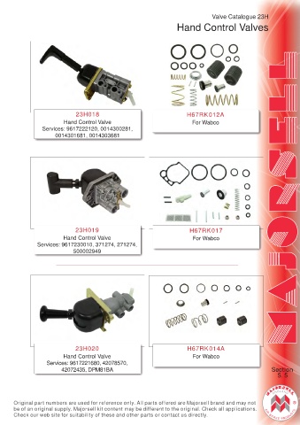 Spare parts cross-references