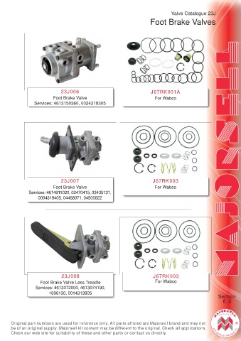 Spare parts cross-references