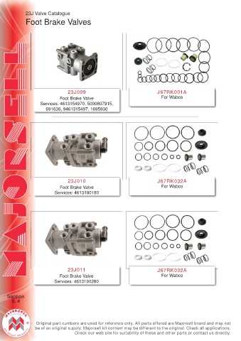 Spare parts cross-references