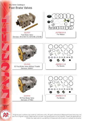 Spare parts cross-references