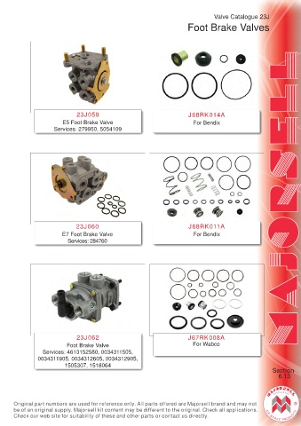 Spare parts cross-references