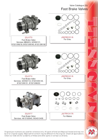 Spare parts cross-references