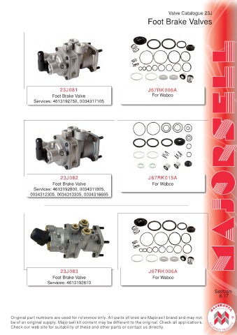 Spare parts cross-references