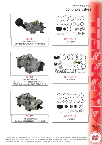 Spare parts cross-references