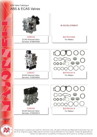 Spare parts cross-references