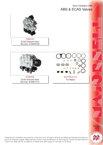 Spare parts cross-references