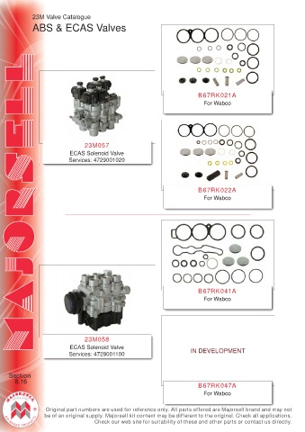 Spare parts cross-references