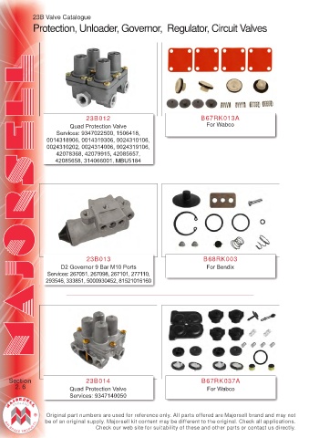 Spare parts cross-references