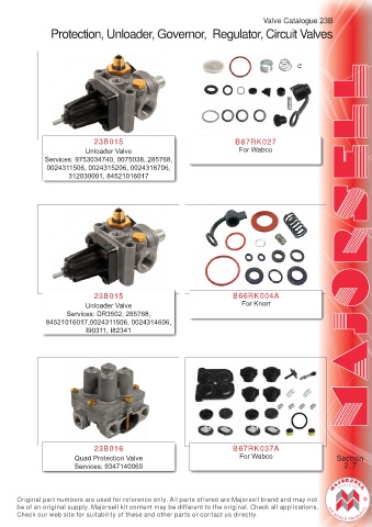 Spare parts cross-references