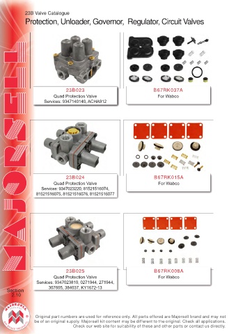 Spare parts cross-references