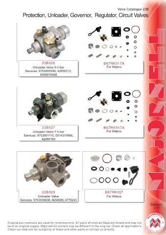 Spare parts cross-references